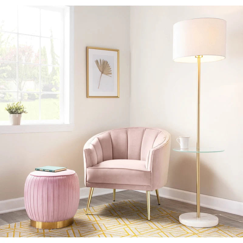 Silver Orchid Randolf Velvet Accent Chair