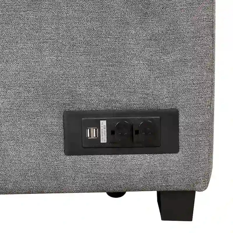 Nestfair 2 in 1 Pull Out Sofa Bed L Shape Couch with Storage Ottoman