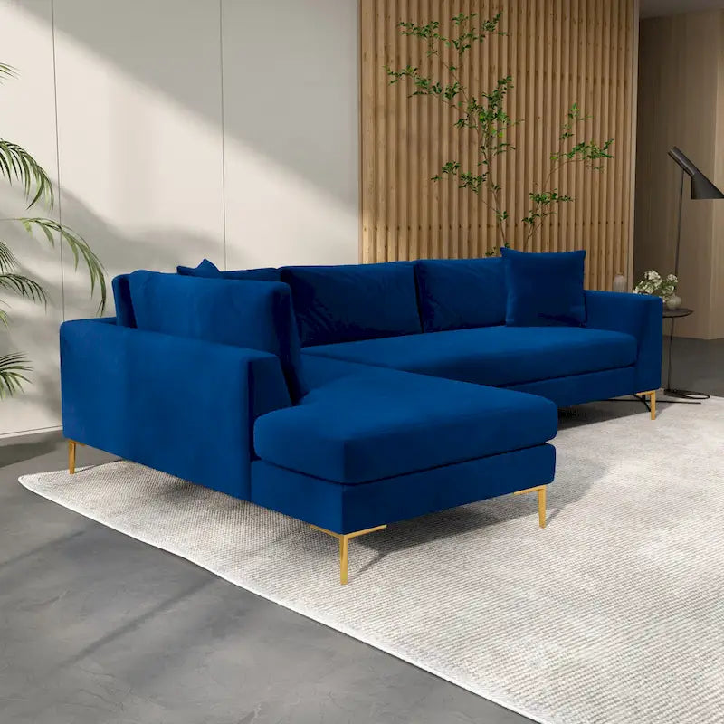 Mae Mid Century Modern Velvet Corner Sectional Sofa
