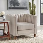 Lifestorey Paxton Channel Stitch Tuxedo Chair