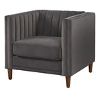 Lifestorey Paxton Channel Stitch Tuxedo Chair