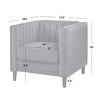 Lifestorey Paxton Channel Stitch Tuxedo Chair