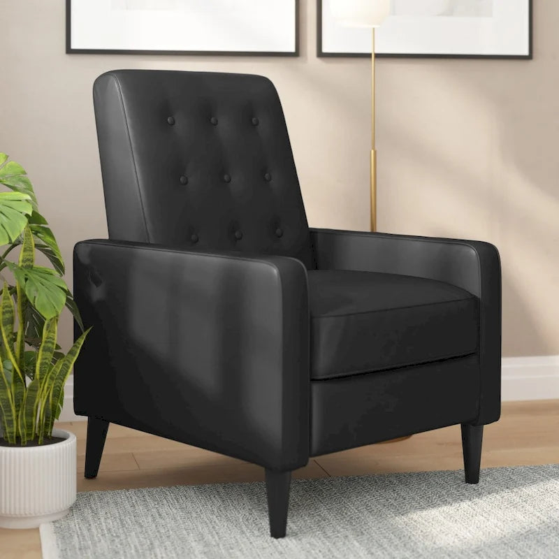 Pushback Recliner with Button Tufted Back