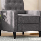 Pushback Recliner with Button Tufted Back