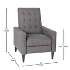 Pushback Recliner with Button Tufted Back
