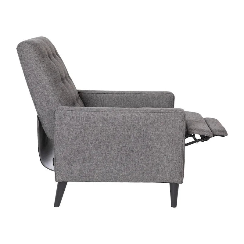 Pushback Recliner with Button Tufted Back