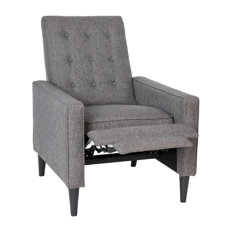 Pushback Recliner with Button Tufted Back
