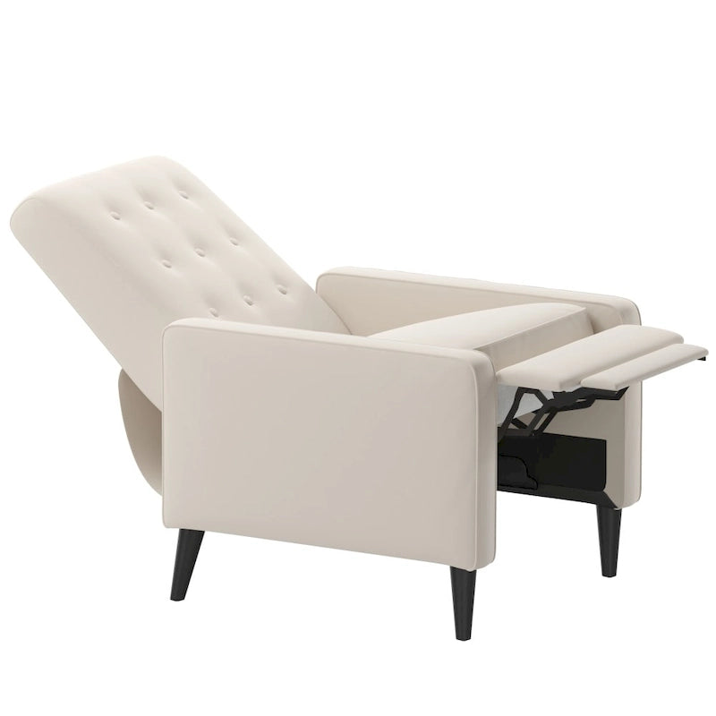 Pushback Recliner with Button Tufted Back