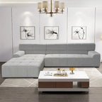 Williamspace Modern Glam LargeUpholstered Sectional Sofa L-shape With Chaise Living Room
