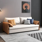 JASIWAY 65.4 Vegan Leather Sofa Bed Sleeper Sofa