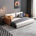 JASIWAY 65.4 Vegan Leather Sofa Bed Sleeper Sofa