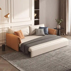 JASIWAY 65.4 Vegan Leather Sofa Bed Sleeper Sofa