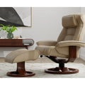 Fjords Mustang Leather Recliner and Ottoman