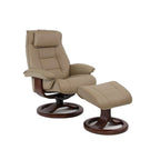 Fjords Mustang Leather Recliner and Ottoman