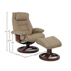 Fjords Mustang Leather Recliner and Ottoman