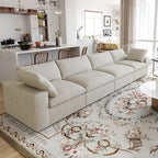 4-Seater Modular Sectional Couches for Living Room, Modern Modular Convertible Sofa Couch