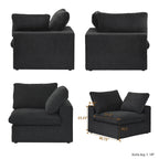 4-Seater Modular Sectional Couches for Living Room, Modern Modular Convertible Sofa Couch