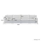 4-Seater Modular Sectional Couches for Living Room, Modern Modular Convertible Sofa Couch