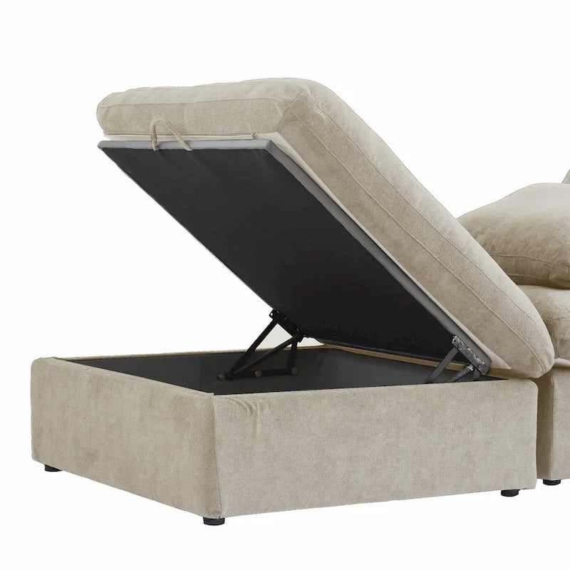 4-Seater Modular Sectional Couches for Living Room, Modern Modular Convertible Sofa Couch