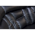 Mid-century Modern Faux Leather Upholstered Reclining Sectional Sofa