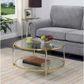 Convenience Concepts Royal Crest 2 Tier Acrylic Glass Coffee Table