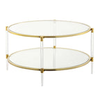 Convenience Concepts Royal Crest 2 Tier Acrylic Glass Coffee Table