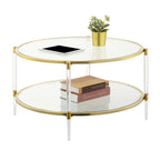 Convenience Concepts Royal Crest 2 Tier Acrylic Glass Coffee Table