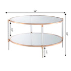 Convenience Concepts Royal Crest 2 Tier Acrylic Glass Coffee Table