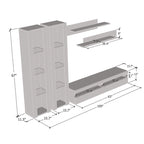 Fly AB2 35TV Wall Mounted Floating Modern Entertainment Center