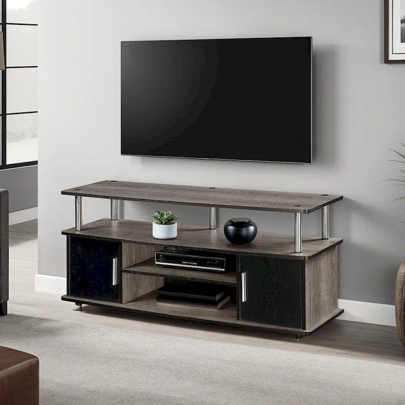 Convenience Concepts Designs2Go Monterey 55 inch TV Stand with Cabinets and Shelves
