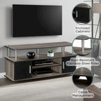 Convenience Concepts Designs2Go Monterey 55 inch TV Stand with Cabinets and Shelves