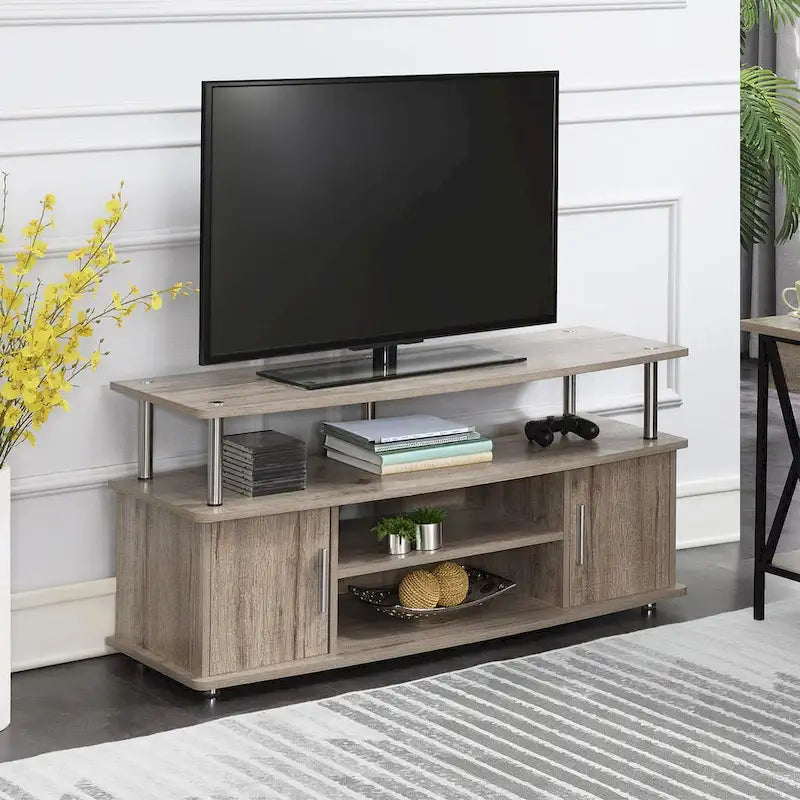 Convenience Concepts Designs2Go Monterey 55 inch TV Stand with Cabinets and Shelves