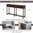 Console Table Sofa Table with Two Storage Drawers
