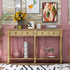 Console Table Sofa Table with Two Storage Drawers