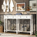 Console Table Sofa Table with Two Storage Drawers