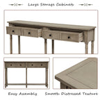Console Table Sofa Table with Two Storage Drawers