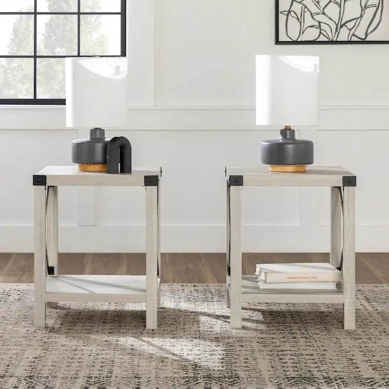 Middlebrook Kujawa 18-inch X-side Accent Table (Set of 2)