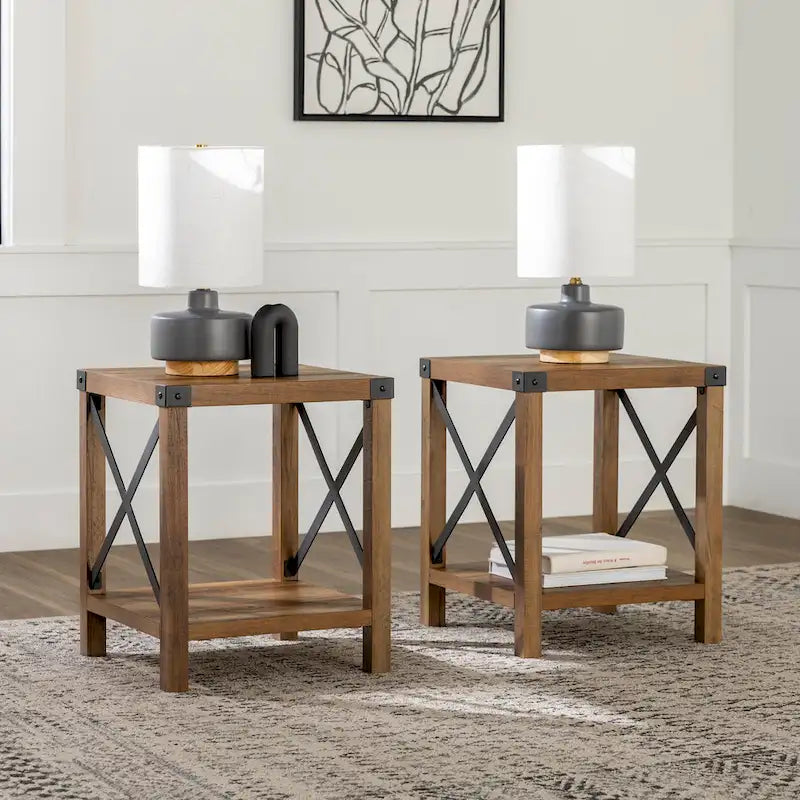 Middlebrook Kujawa 18-inch X-side Accent Table (Set of 2)