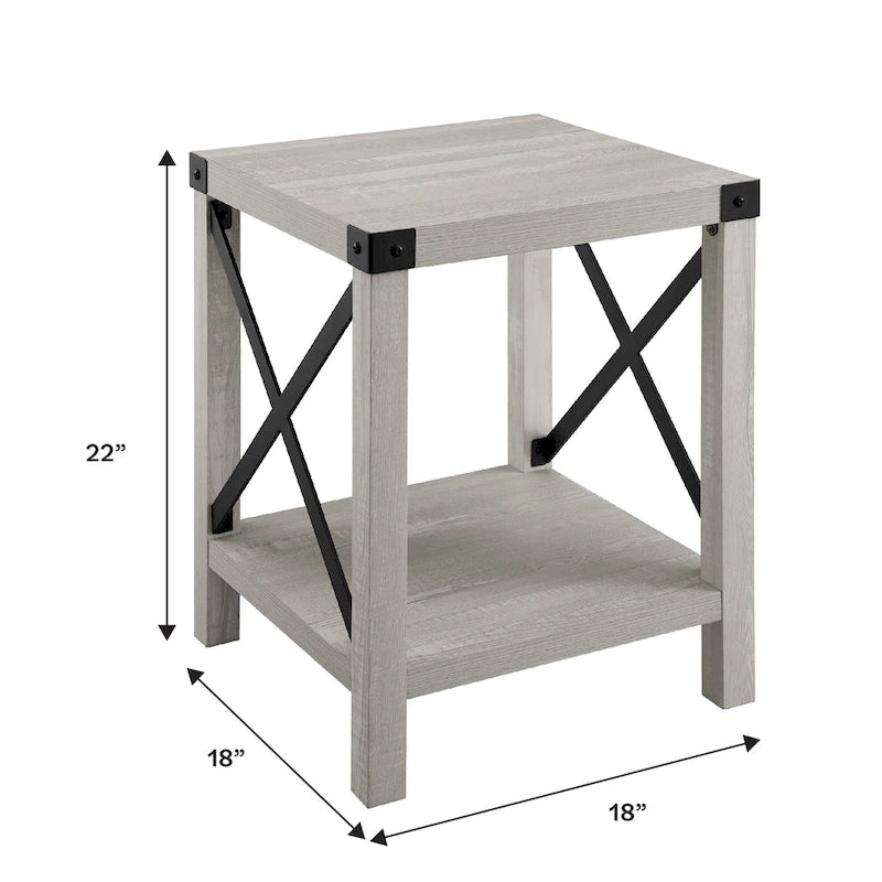 Middlebrook Kujawa 18-inch X-side Accent Table (Set of 2)