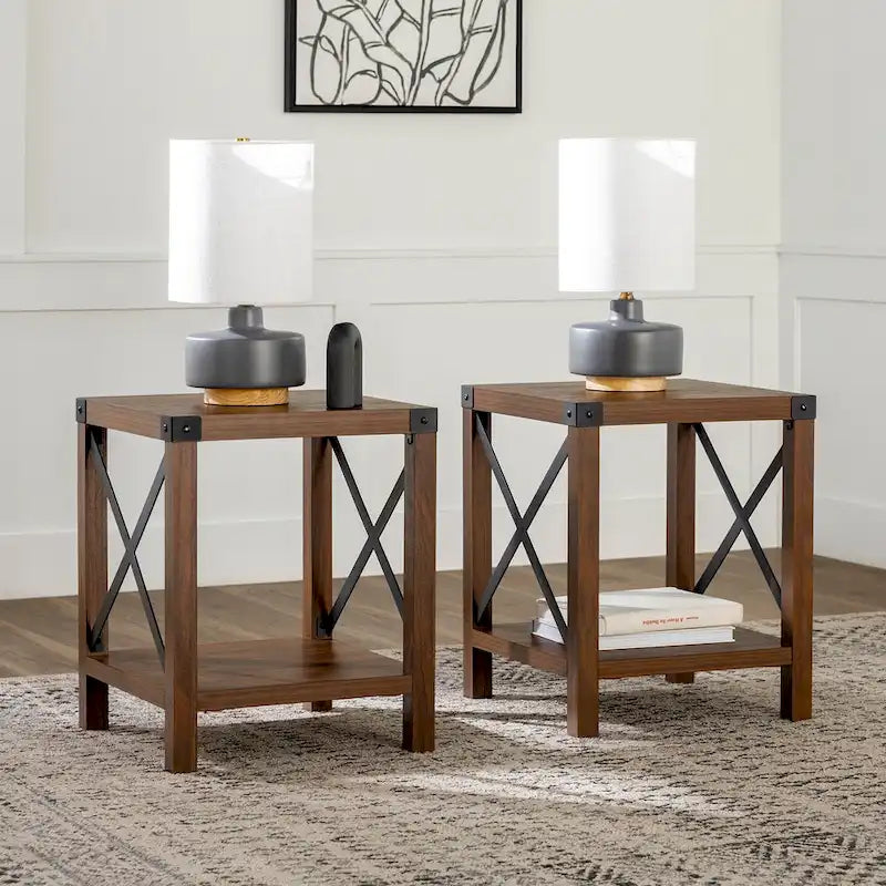 Middlebrook Kujawa 18-inch X-side Accent Table (Set of 2)