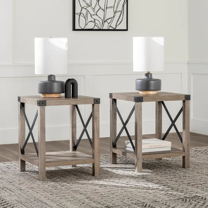 Middlebrook Kujawa 18-inch X-side Accent Table (Set of 2)