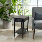 Solid Bamboo Recliner Table with Drawer