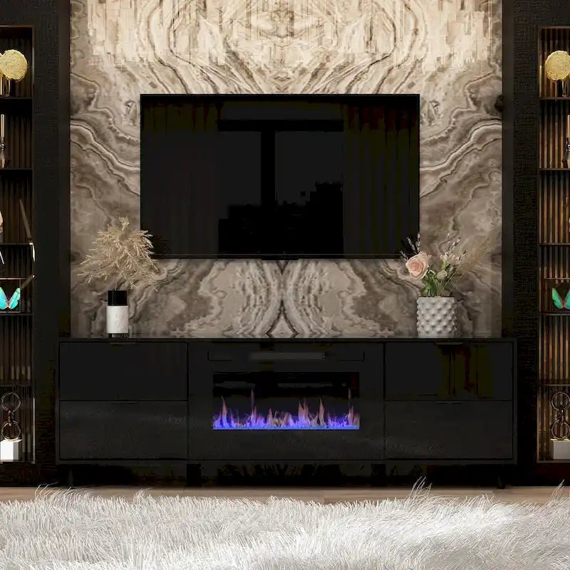 Electric Fireplace TV Stand Entertainment Center Remote Control