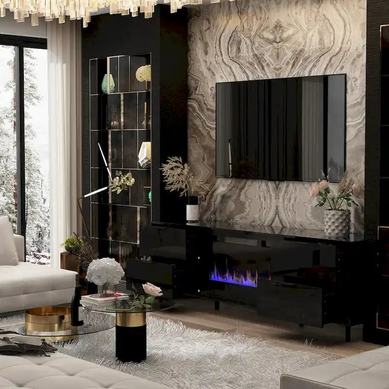 Electric Fireplace TV Stand Entertainment Center Remote Control