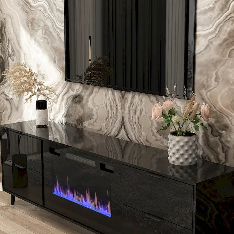 Electric Fireplace TV Stand Entertainment Center Remote Control