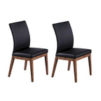 Somette Karlita Marbleized Sintered Stone Dining Set with Black Side Chairs