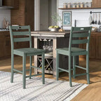 Rangel Rustic Wood Ladder Back Counter Height Chairs by Furniture of America (Set of 2)