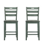 Rangel Rustic Wood Ladder Back Counter Height Chairs by Furniture of America (Set of 2)