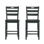 Rangel Rustic Wood Ladder Back Counter Height Chairs by Furniture of America (Set of 2)