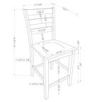 Rangel Rustic Wood Ladder Back Counter Height Chairs by Furniture of America (Set of 2)